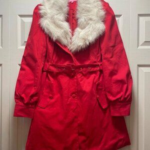 Vintage-Inspired Red Coat – Sugar Thrillz, Size M